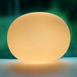 Bordlampe glas oval mini, 12 cm