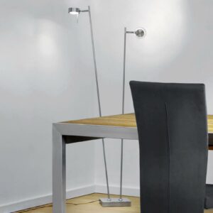 LED-gulvlampe Bling med dæmper, 2 lyskilder, krom