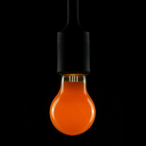 E27 2W orangefarvet pære m. 80 LED&apos;er, dæmpbar