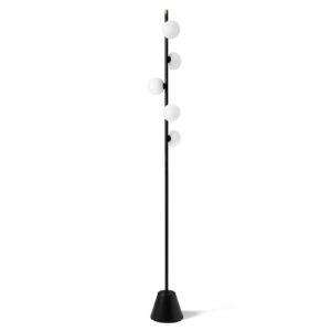Pomì gulvlampe med glaskugler og dæmper