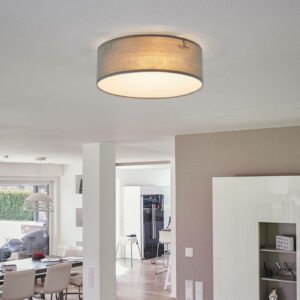 Grå tekstil-loftlampe Ceiling Dream 20 cm