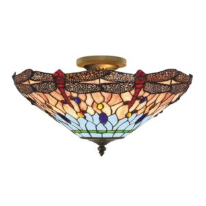 DRAGONFLY - loftlampe i Tiffany-stil