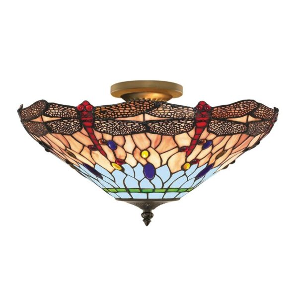 DRAGONFLY - loftlampe i Tiffany-stil