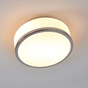 Flush IP44 loftlampe, Ø 23cm, krom