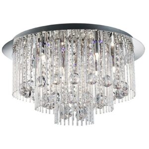 Beatrix loftlampe, krystal, med fjernbetjening