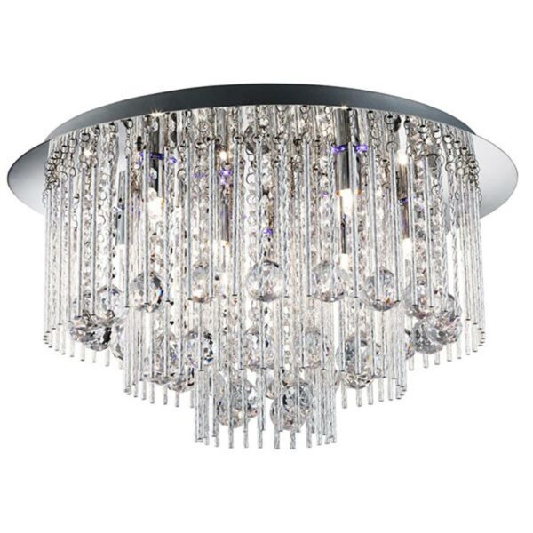 Beatrix loftlampe, krystal, med fjernbetjening