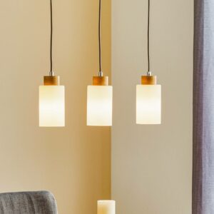 Pendellampe Bosco, bjælke, eg olieret, 3 lyskilder