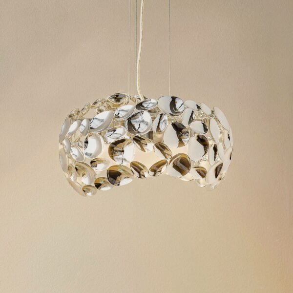 Narisa LED-hængelampe, Ø 32 cm, krom