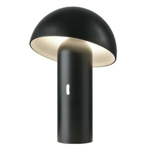 LED-bordlampe Svamp med batteri, drejelig, sort