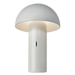 LED-bordlampe Svamp med batteri, drejelig, hvid