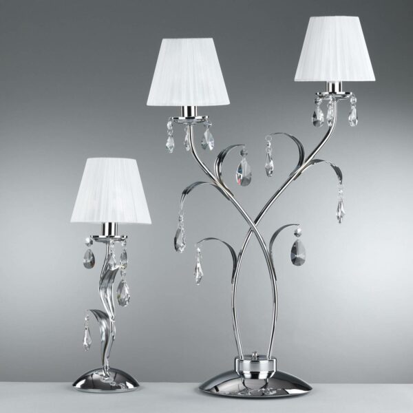 Jacqueline bordlampe, 2 lyskilder, hvid