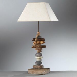Seregon bordlampe med stendekoration, højde 63 cm