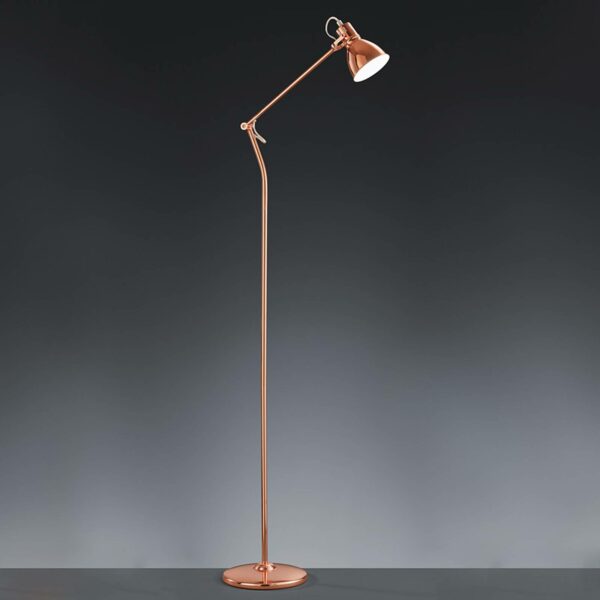 Kobberfarvet gulvlampe Keali