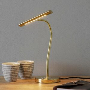 Curtis messingfarvet LED-bordlampe