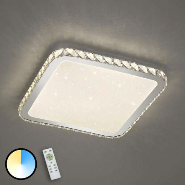 LED-loftlampe Sapporo med starlight-cover