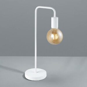 Diallo bordlampe uden skærm, mat hvid