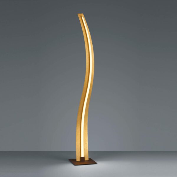Salerno LED-gulvlampe, SwitchDim, guld