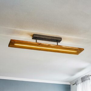 Brad LED-loftlampe af træ