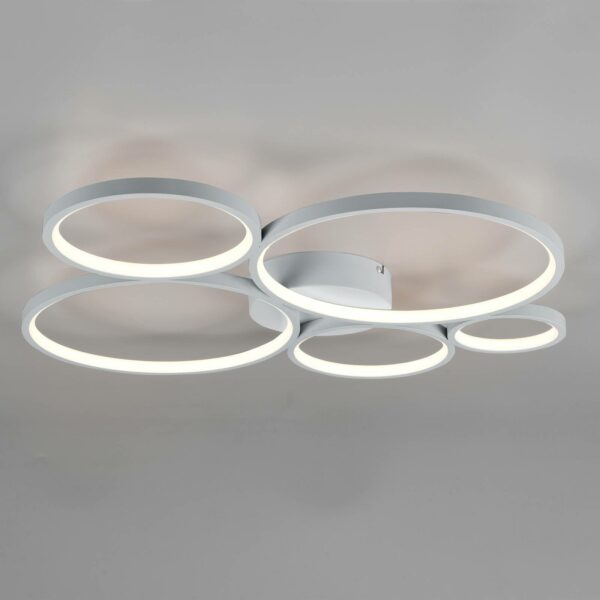 Rondo LED-loftlampe, sølv