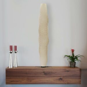 Kaktus LED-gulvlampe i flet, 75 cm, beige