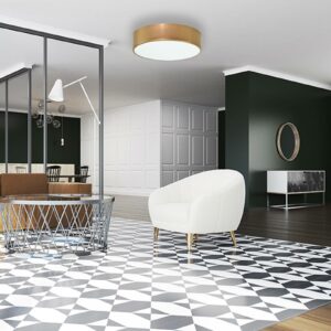 Cleo loftlampe, Ø 30 cm, guld
