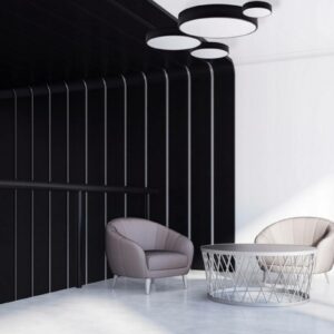 Cleo loftlampe med glasdiffusor, sort, Ø 60 cm