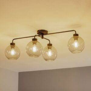 Bari loftlampe, glas, 4 lyskilder