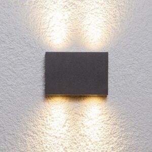 Kantet udendørs væglampe Henor med 4 LED