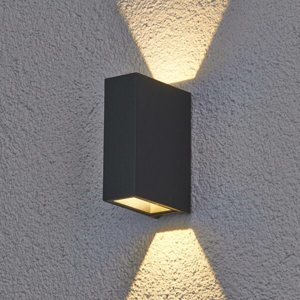 Udendørs LED væglampe Maisie, i aluminium