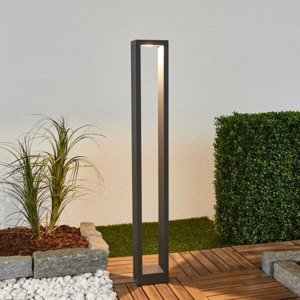 Firkantet LED pullertbelysning Jupp, 90 cm