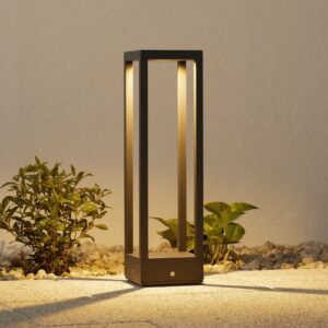 LED-sokkellampe Carlota, mørkegrå, 50 cm