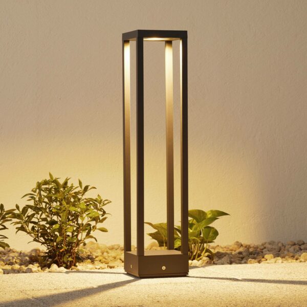 LED-vejlampe Carlota, mørkegrå, 65 cm