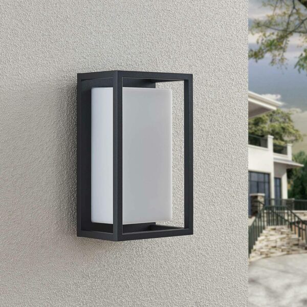 Lucande Ilirian udendørs LED-væglampe af aluminium