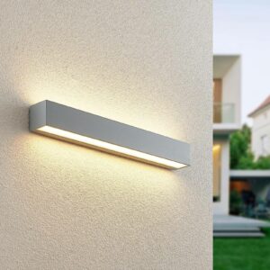 Lucande Lengo LED-væglampe, 50 cm sølv 2 lyskilder
