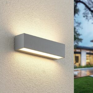 Lucande Lengo LED-væglampe, 25 cm sølv 2 lyskilder