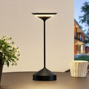 Lucande Raminum LED-bordlampe, udendørs brug, sort