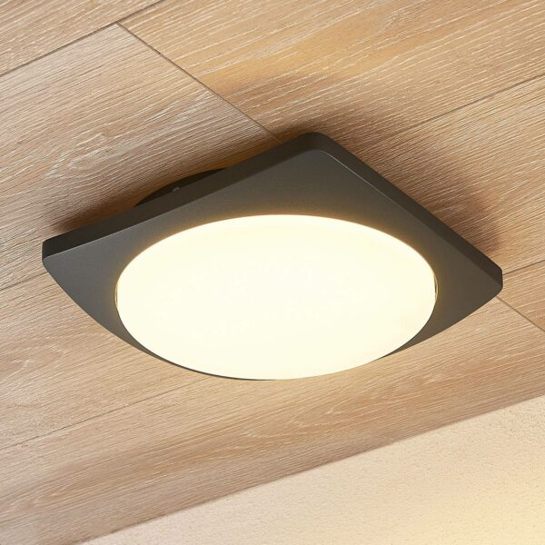 Lucande Gesar udendørs loftlampe med LED
