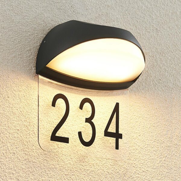 Lucande Loena LED-husnummerlampe