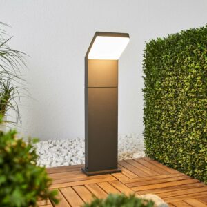 Grafitgrå LED gadelampe Yolena, 60 cm