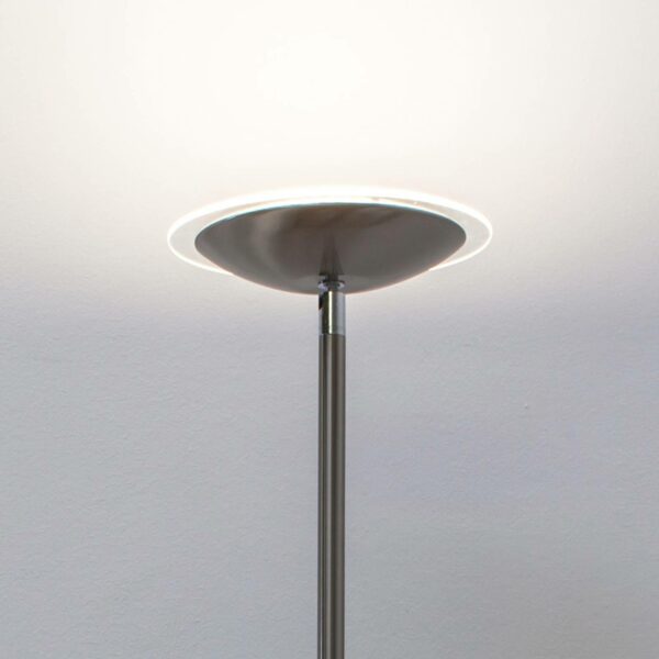 LED-uplight lampe Malea, mat nikkel