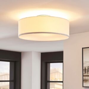 Sebatin - hvid loftslampe af stof