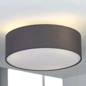 Grå loftslampe Sebatin af stof