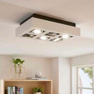 LED-loftslampen Vince i hvid, 6 lyskilder