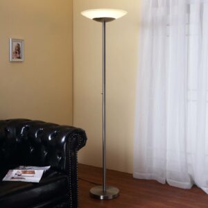 Ragna LED-uplight lampe med dæmper, mat nikkel