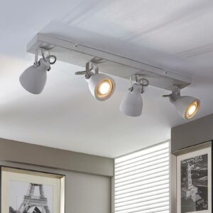 Beton loftslampen Kadiga, 4 lyskilder