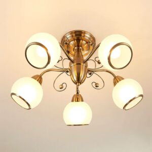Drømmeagtig loftslampe Corentin i antik messing