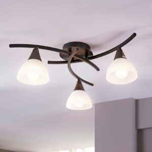 Della LED-loftlampe m. tre lyskilder, sort-guld