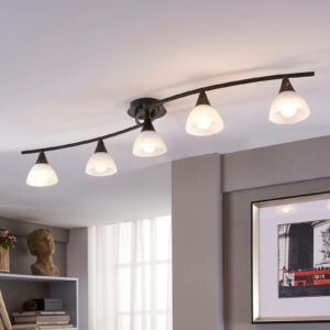 Della LED-loftlampe med fem lyskilder, aflang