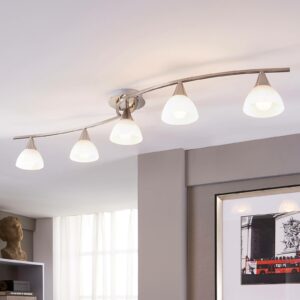 Della LED-loftlampe m. 5 lyskilder, mat nikkel