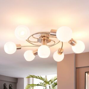 Ciala LED-loftlampe, 7 lyskilder, nikkel